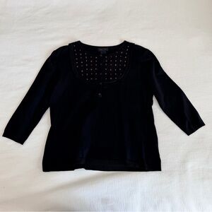 RALPH Black Label Ralph Lauren Black Tulip Pullover Sweater RARE Large